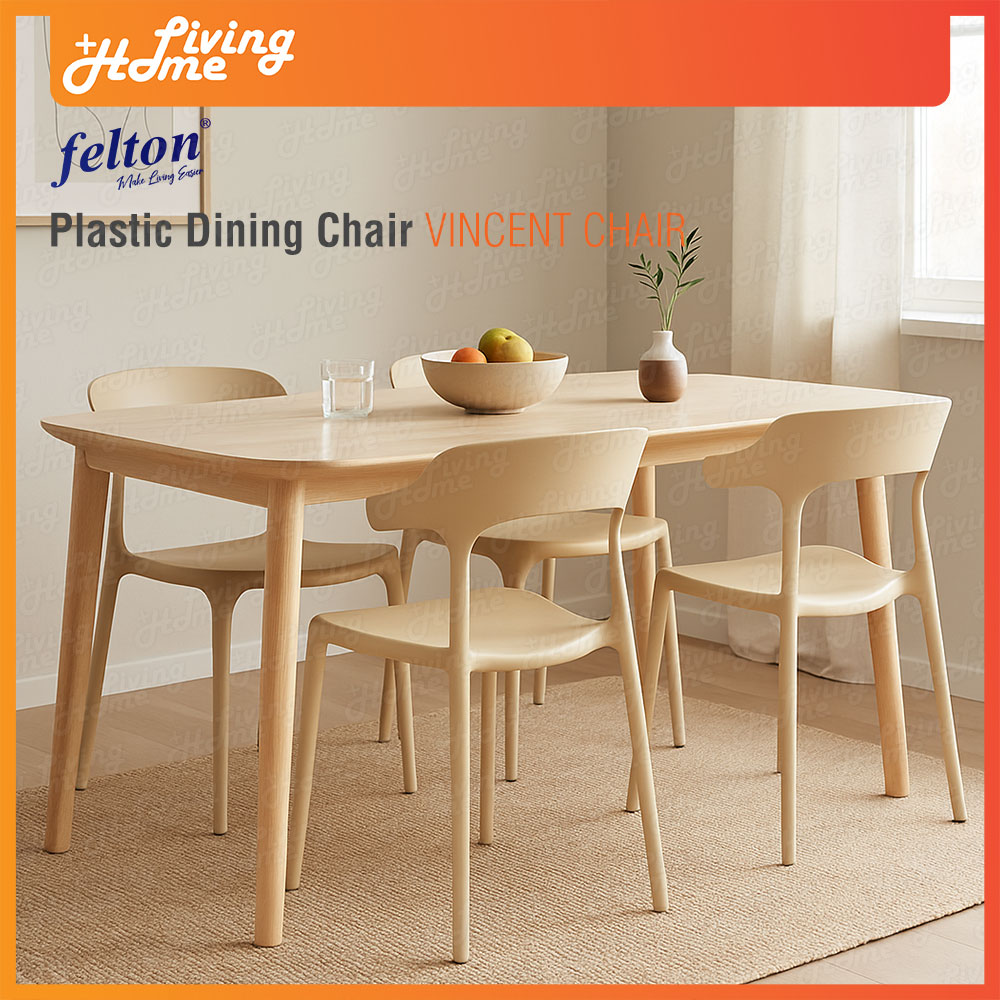 Felton Plastic Dining Chair Vincent Chair FUN3609 Ivory White Home Dining Room Felton Plastic Dining Chair Vincent Chair FUN3609 Ivory White Home Dining Room
