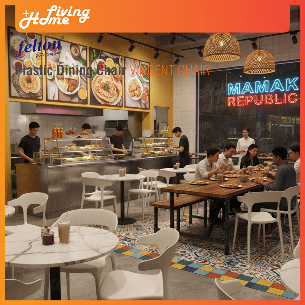 Felton Plastic Dining Chair Vincent Chair Mamak Store Felton Plastic Dining Chair Vincent Chair Mamak Store
