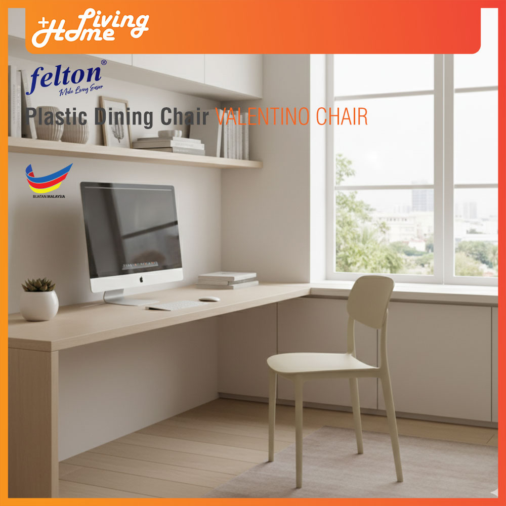 Felton Plastic Dining Chair Valentino Chair FUN3607 Ivory White For Study Room Felton Plastic Dining Chair Valentino Chair FUN3607 Ivory White For Study Room