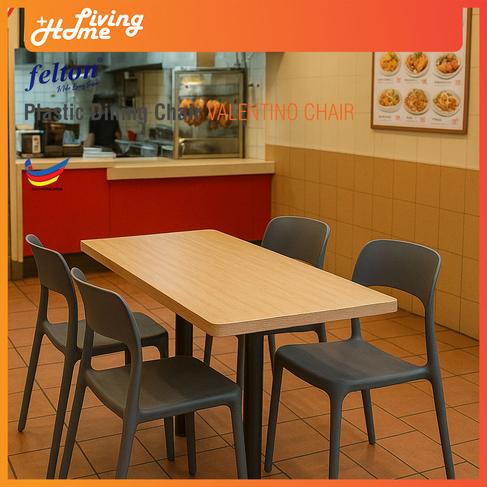 Felton Plastic Dining Chair Valentino Chair FUN3606 Dark Grey For Chicken Rice Shop Felton Plastic Dining Chair Valentino Chair FUN3606 Dark Grey For Chicken Rice Shop