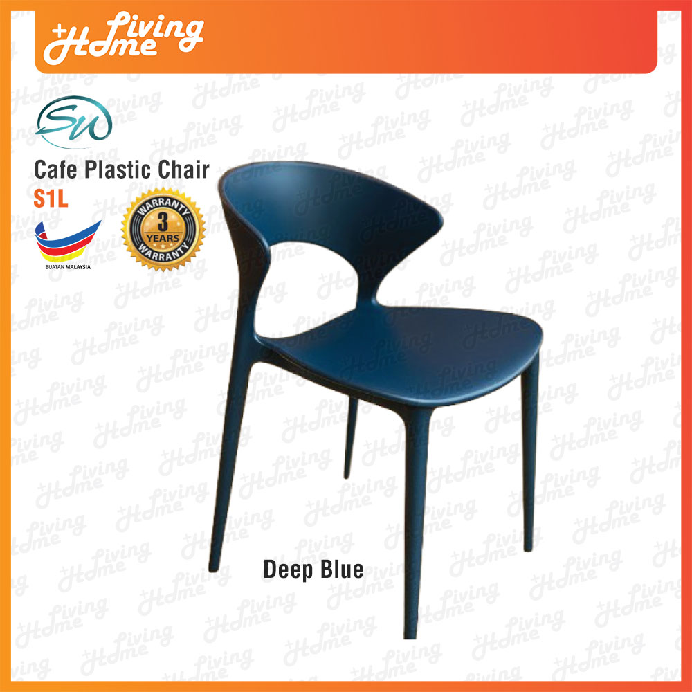 SW Plastic Cafe Chair S1L Deep Blue Color SW Plastic Cafe Chair S1L Deep Blue Color